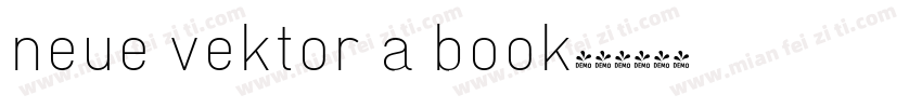 neue vektor a book字体转换